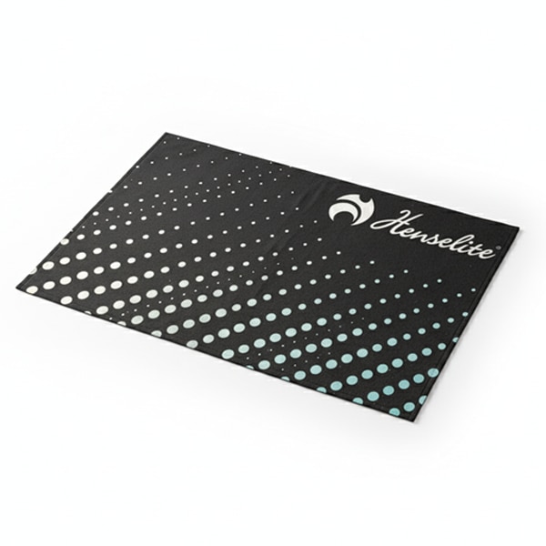 Henselite Velocity Dri-Tec Towel Black Green and White Design