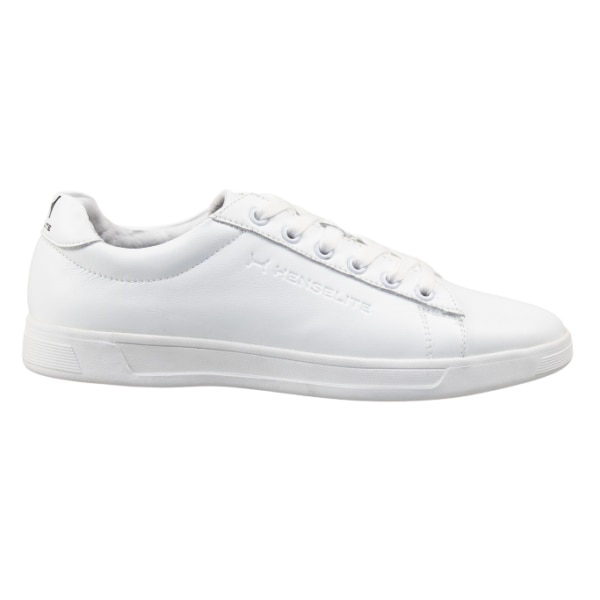 Henselite Leisure Soul White Leather Bowls Shoes Side View